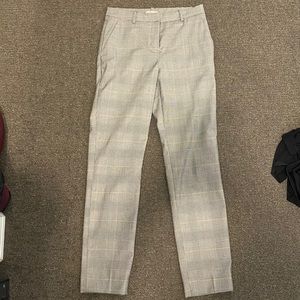 Plaid work pants, trousers, relaxed fit.